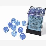 Borealis Sky Blue White Luminary 12mm D6