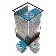 Gemini Pearl Turquoise Wht/blu Luminary 16mm D6