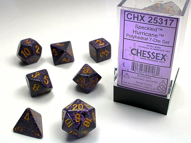 Chessex: Polyhedral 7-Die Set - Speckeled Hurricane