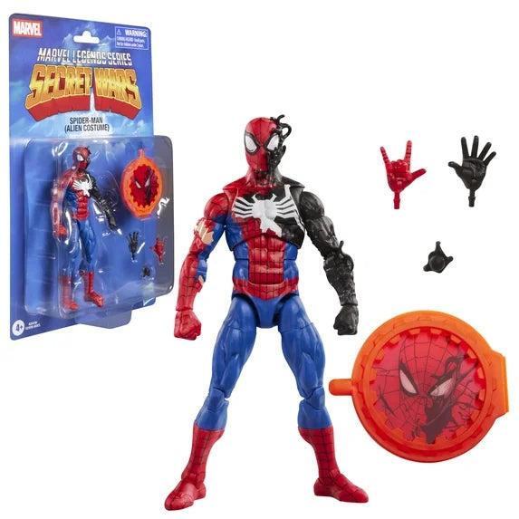 Marvel Legend Series: Secret Wars Action Figure - Spider-Man (Alien Costume)