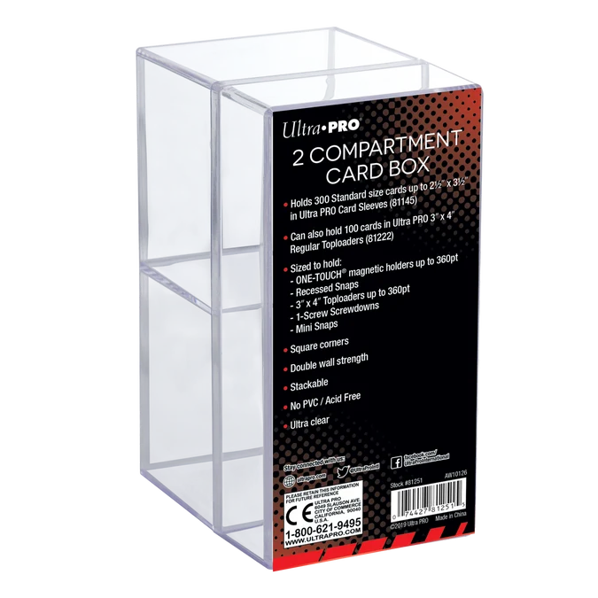 Ultra Pro: 2 Compartment Card Box