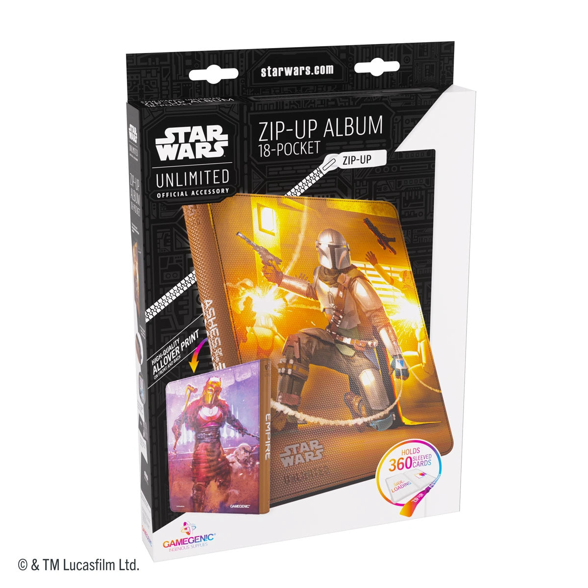 Game Genic: Star Wars Unlimited 19 pkt Zip-up Album - The Armorer & Whistling Birds