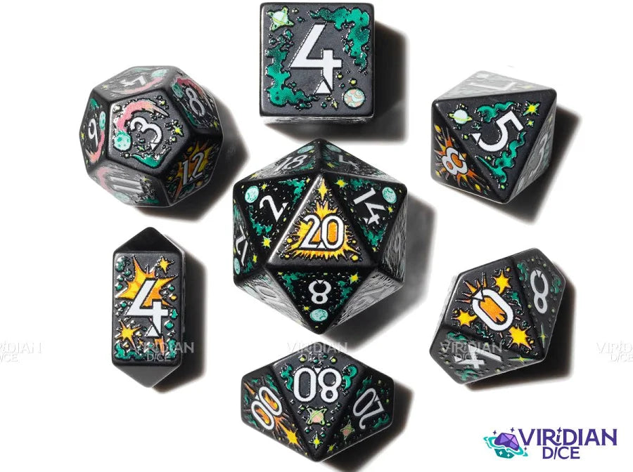 Botch 7 Set Polyhedral Dice Set - Deep Space