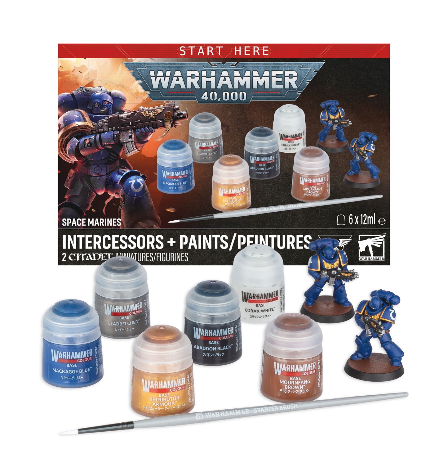 Warhammer: 40 K Space Marines - Intercessors + Paints