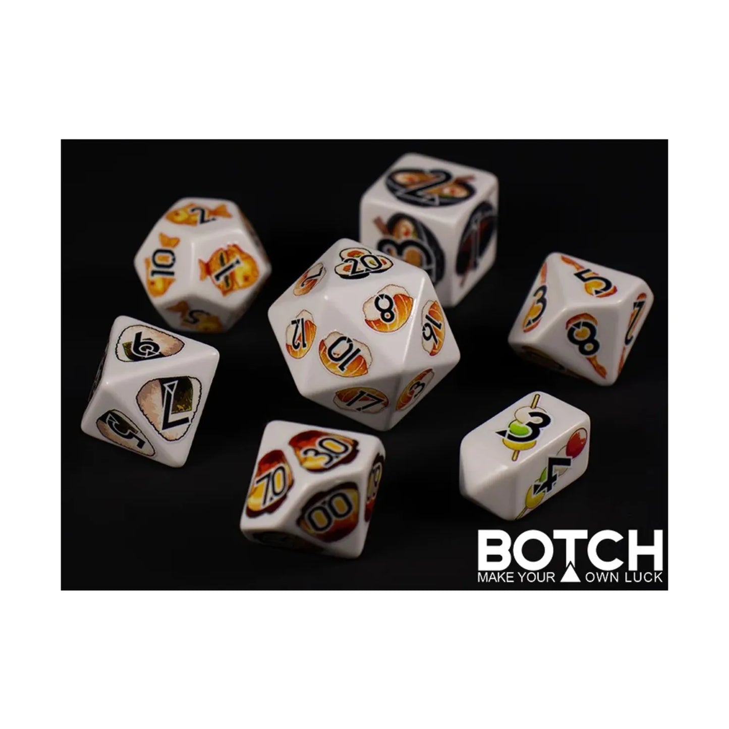 Botch 7 Set Polyhedral Dice Set - Kawaii Cuisine
