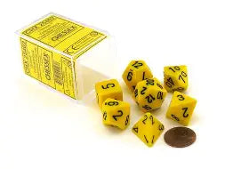 Opaque Pastel Yellow/ Black 7-die Set