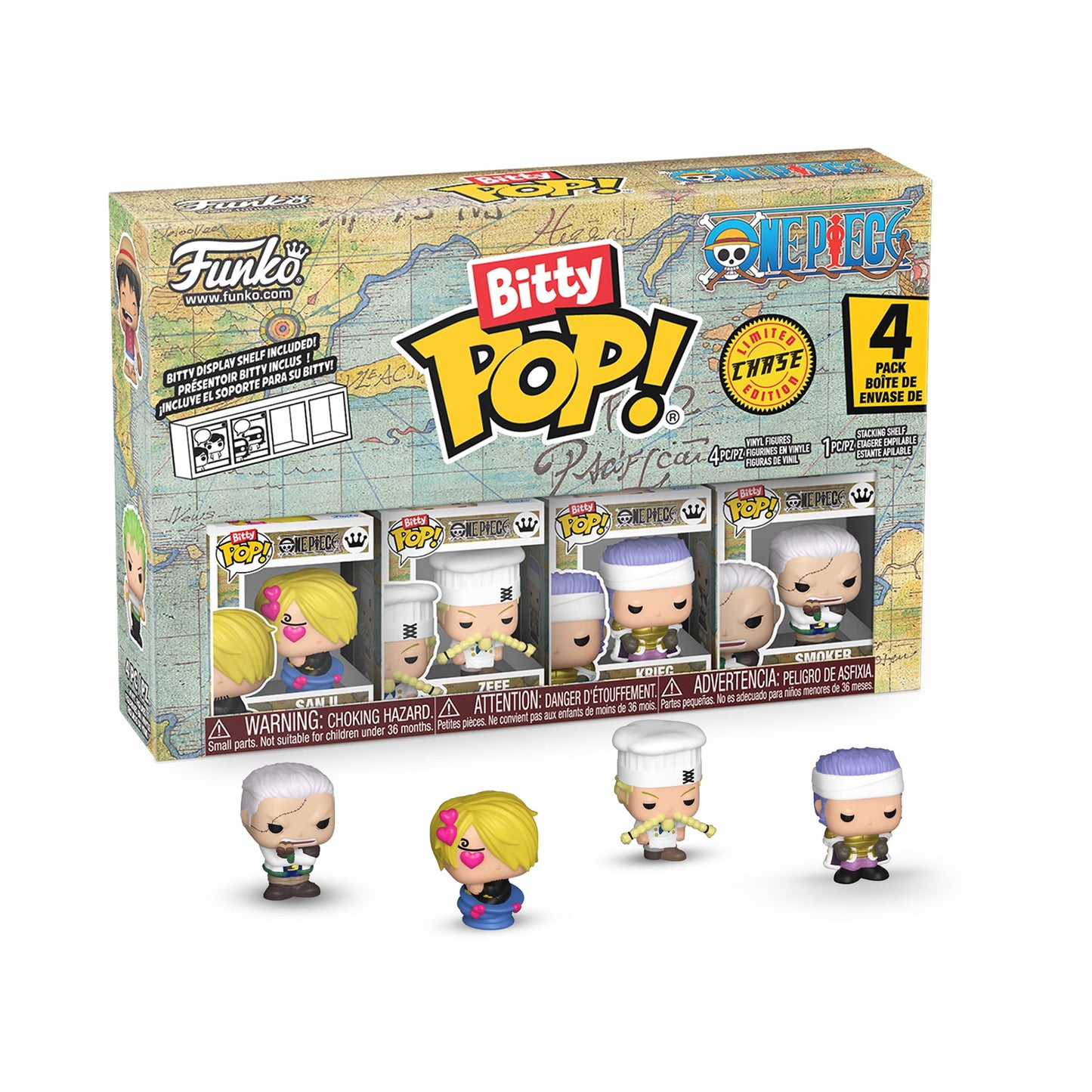 One Piece Sanji Funko Bitty Pop! Mini-figure 4-pack