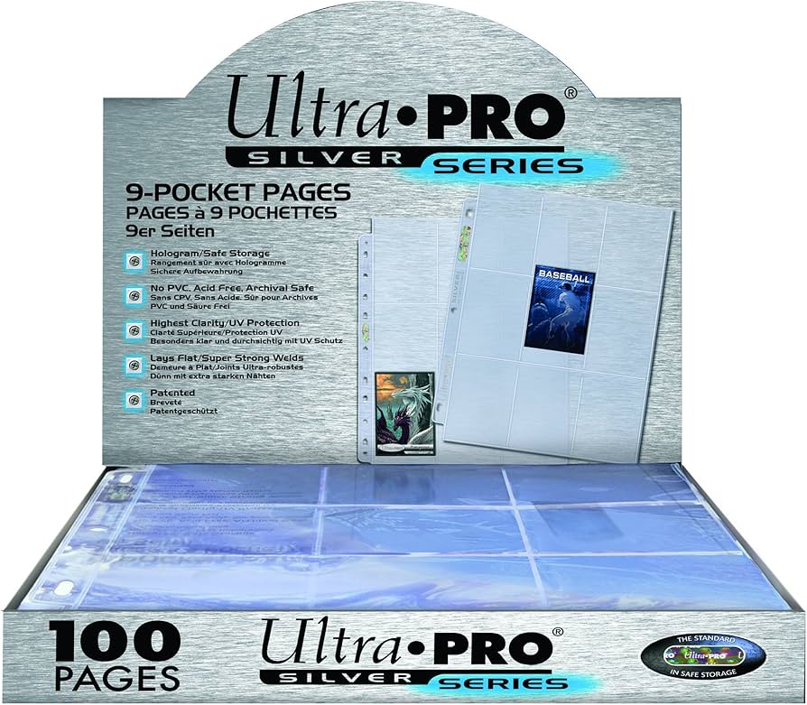 Ultra Pro Silver Series 9 Pocket Pages Box Of 100