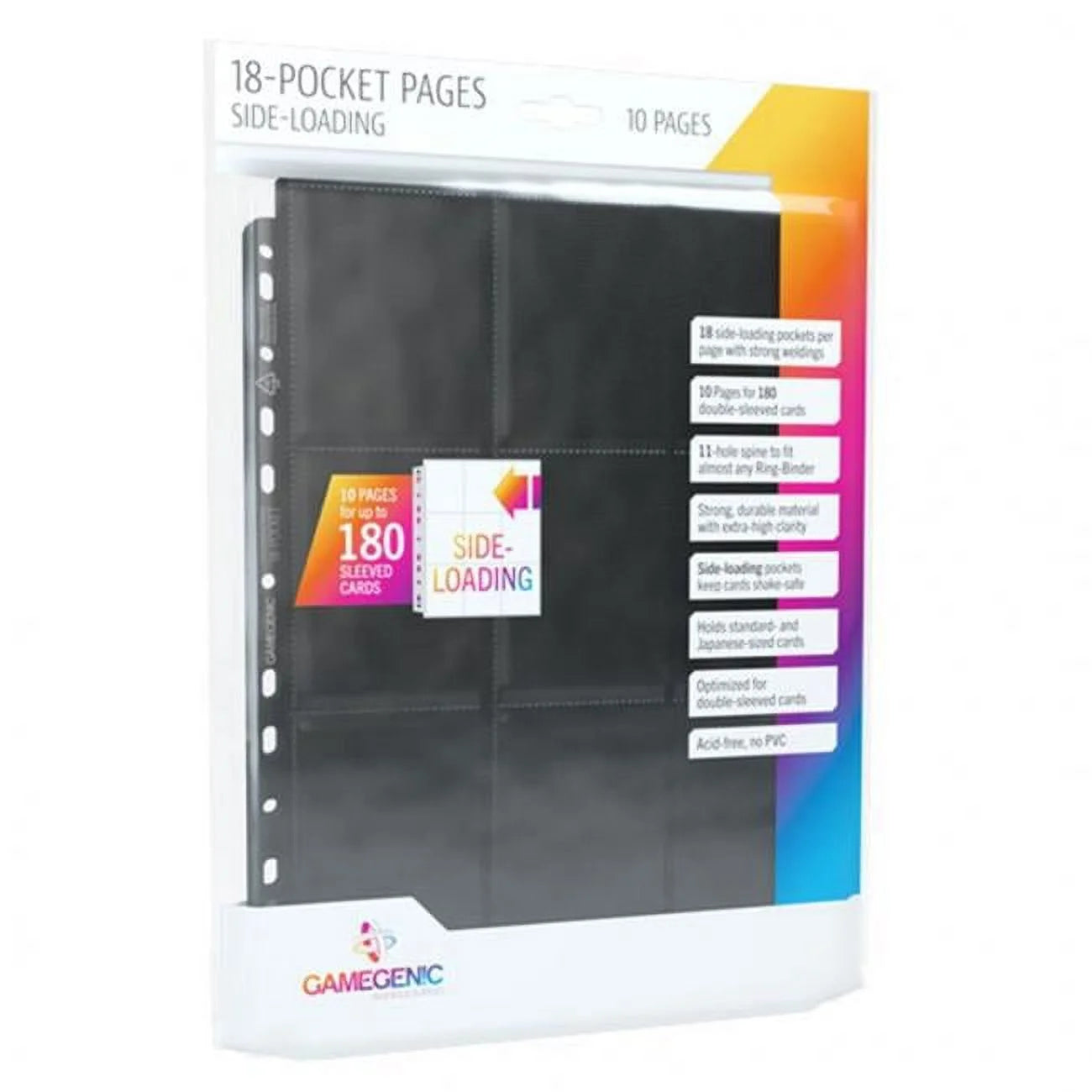 Game Genic: 18 Pocket Page Side-Loading Box - Black (Copy)