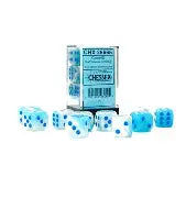 Gemini Pearl Turquoise Wht/blu Luminary 12mm D6