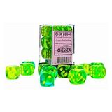 Gemini Trans Green-teal/yellow 12mm D6