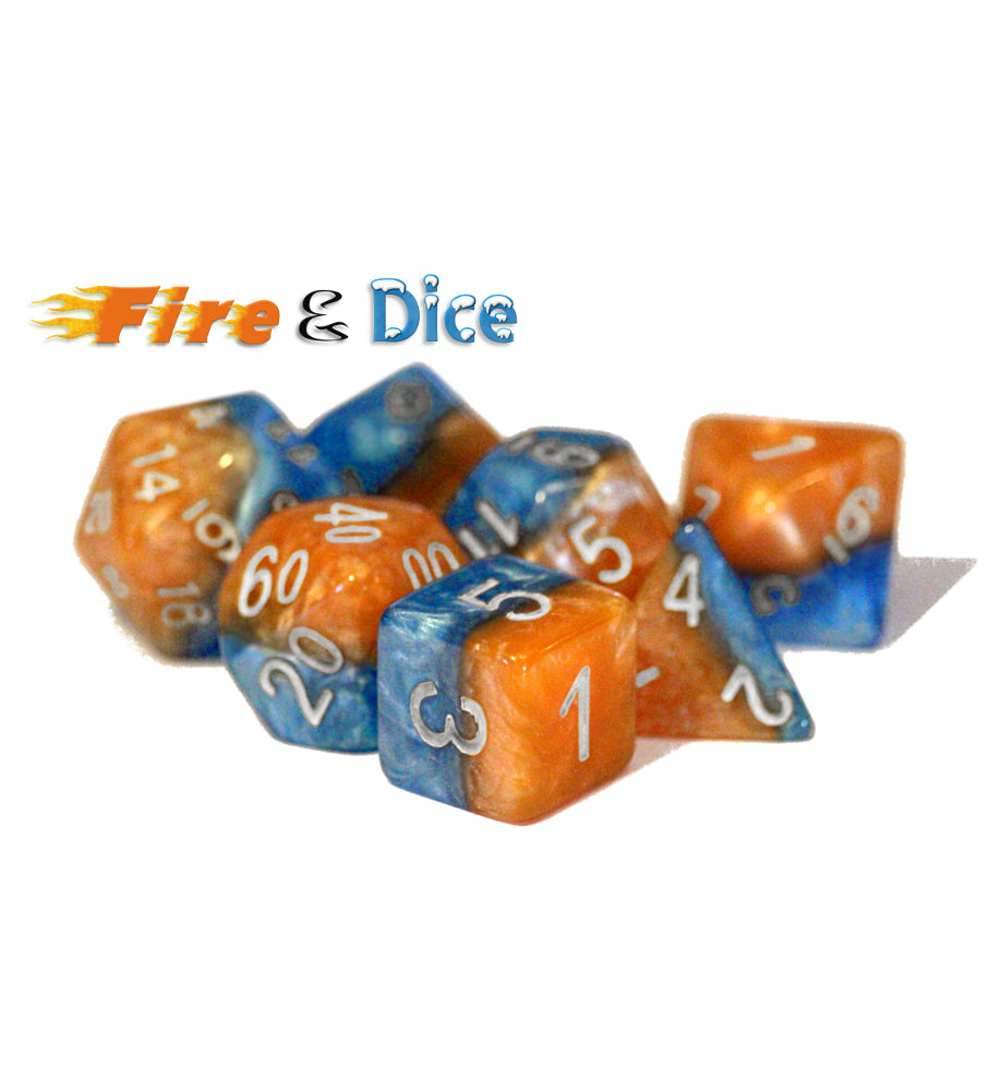 Halfsies Dice - King Set, Fire & Dice 7-Set