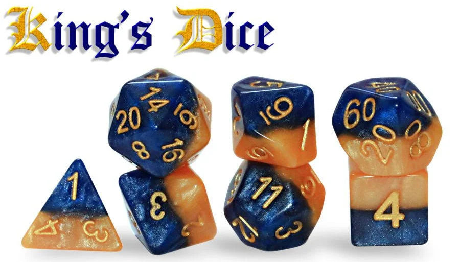 Halfsies Dice - King Set, Fire & Dice 7-Set