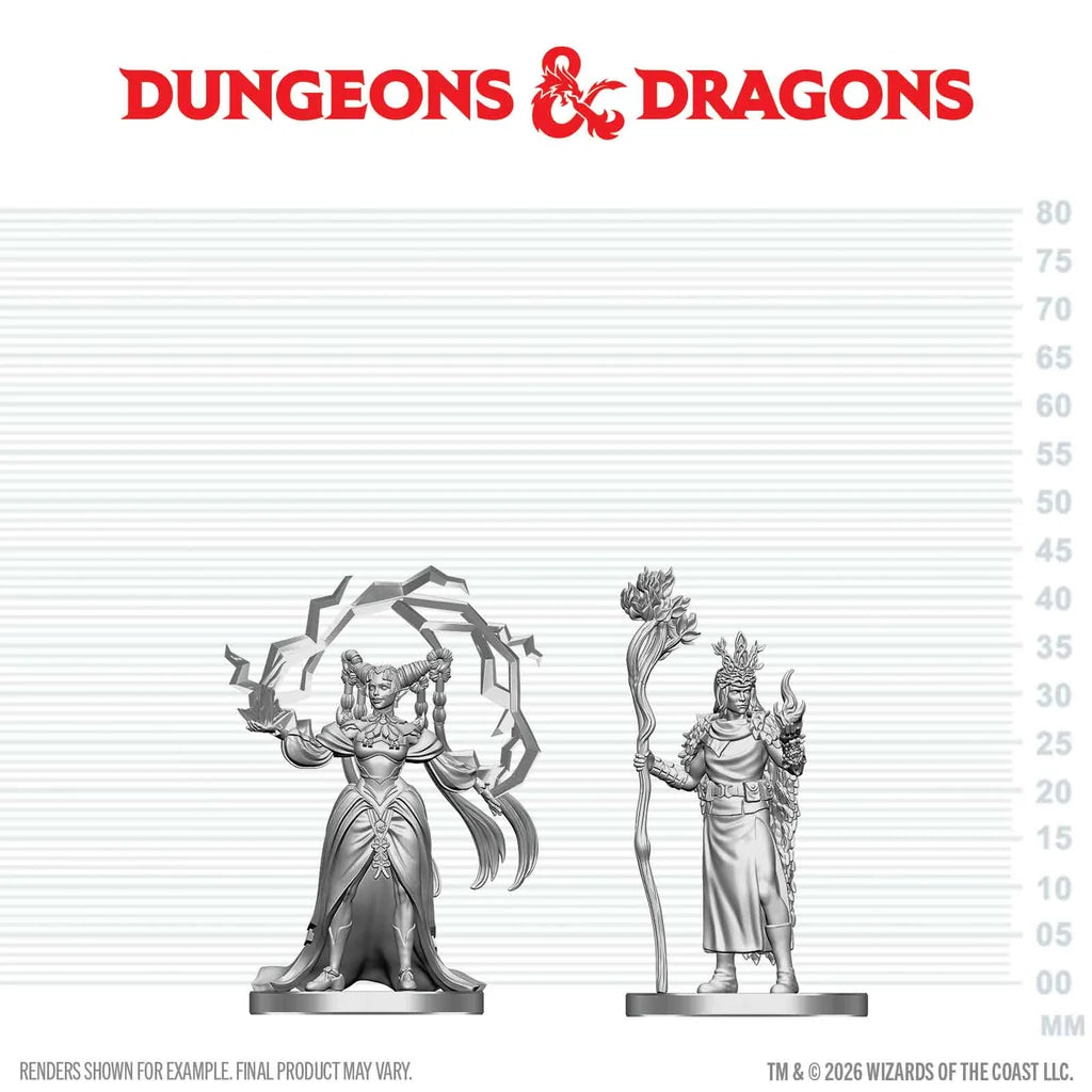 D&D: Nolzur's Marvelous Miniatures - Human Druid & Elf Sorcerer
