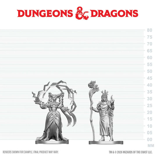 D&D: Nolzur's Marvelous Miniatures - Human Druid & Elf Sorcerer
