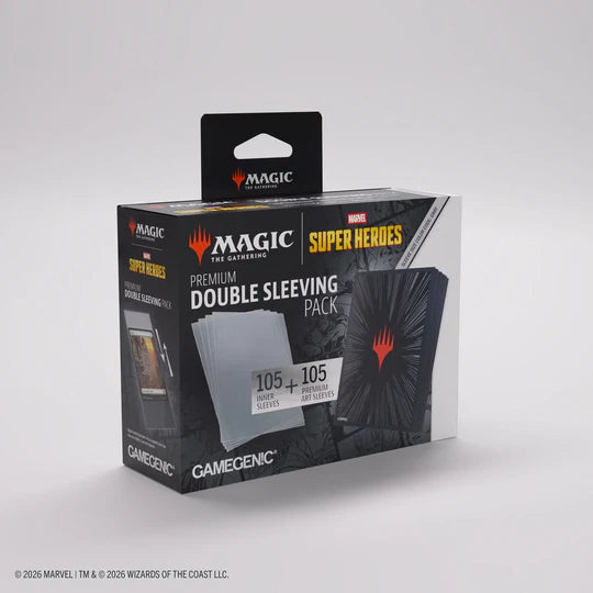 Game Genic: Mtg Marvel Super Heroes Double Sleeving Pack - Comic Burst Black
