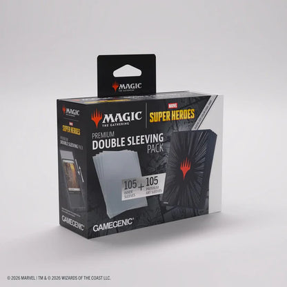 Game Genic: Mtg Marvel Super Heroes Double Sleeving Pack - Comic Burst Black