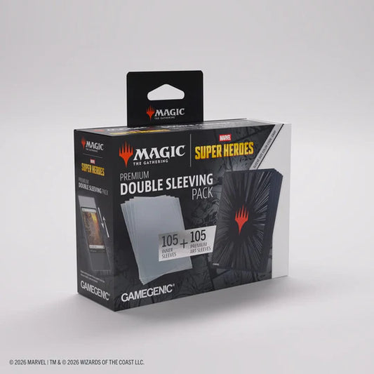 Game Genic: Mtg Marvel Super Heroes Double Sleeving Pack - Comic Burst Black
