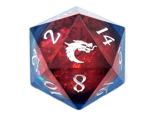 Old School Dice Liquid Infused D20 Space Nebula Fury