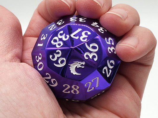 Old School Dice D40 Spindown Electric Purple