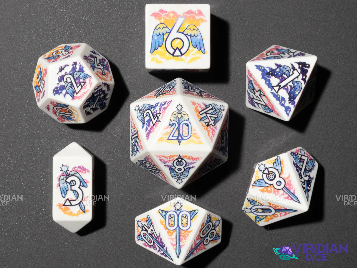 Botch 7 Set Polyhedral Dice Set - Celestial Dawn