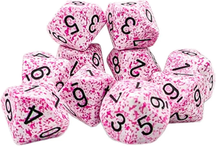 Chessex: Set of D10s Dice - Speckled Pink
