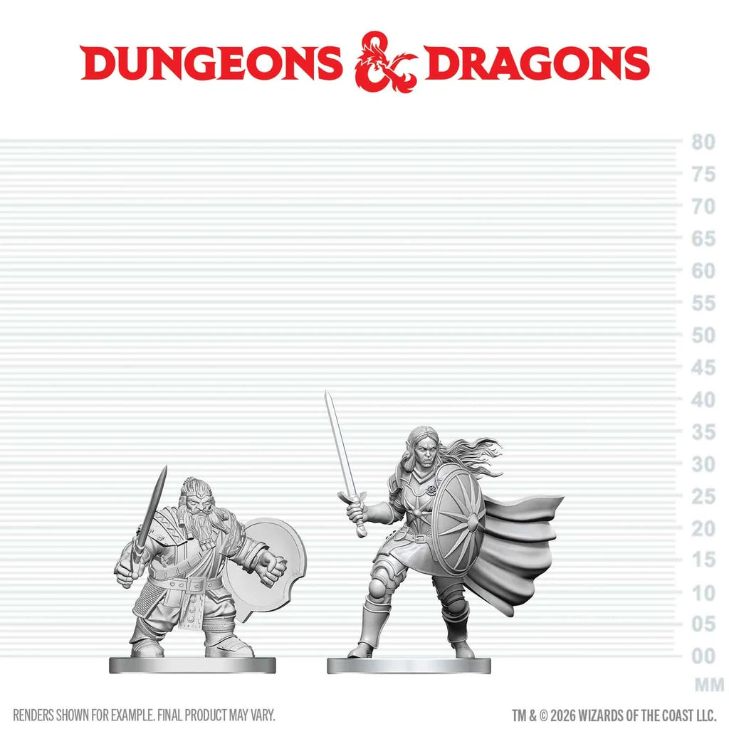 Nolzur's Marvelous Miniatures: Dungeons & Dragons - Dwarf Fighter & Orc Paladin