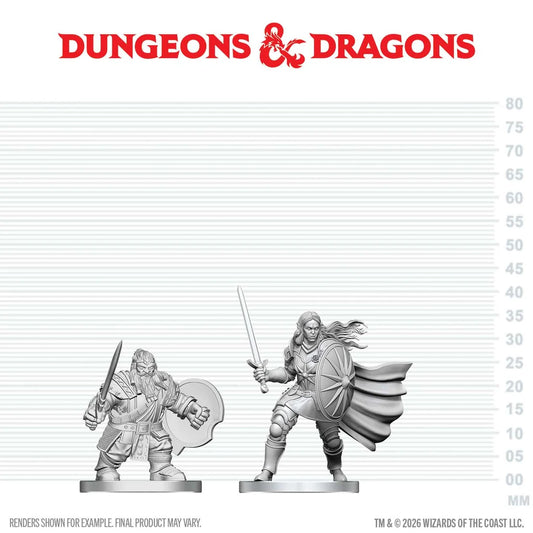 Nolzur's Marvelous Miniatures: Dungeons & Dragons - Dwarf Fighter & Orc Paladin