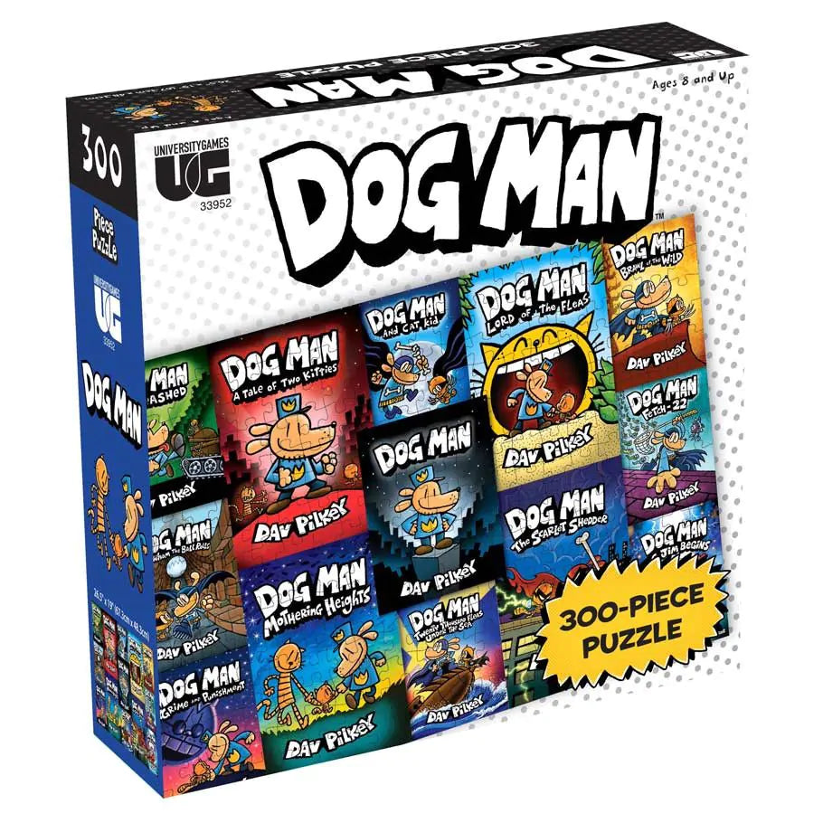 Dog Man Book Cover 300 Piece Puzzle