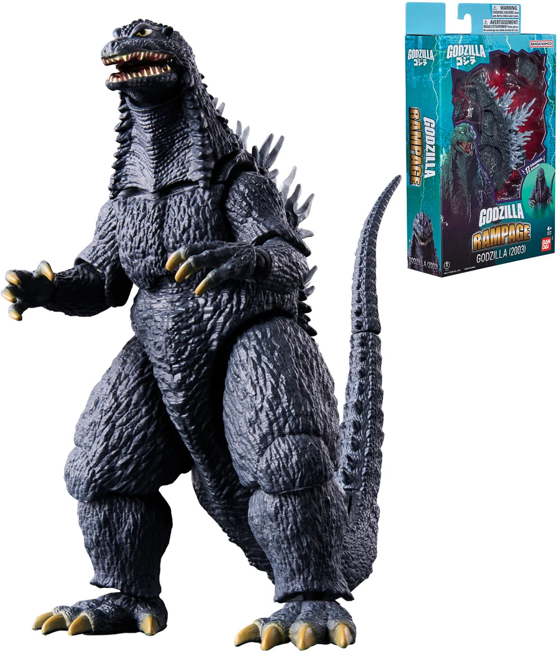 Bandai: 6 Inch Scale Action Figure Godzilla Rampage - Godzilla (2003)