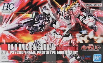 Bandai Model Kit: Gundam HG 1/144 - RX-O Unicorn Gundam (Destroy Mode)