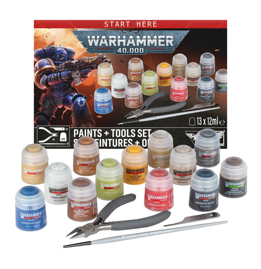 Warhammer: 40K Paints + Tools Set