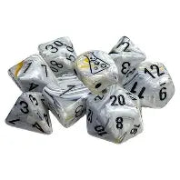 Marble Calcite/black 7 Die Set