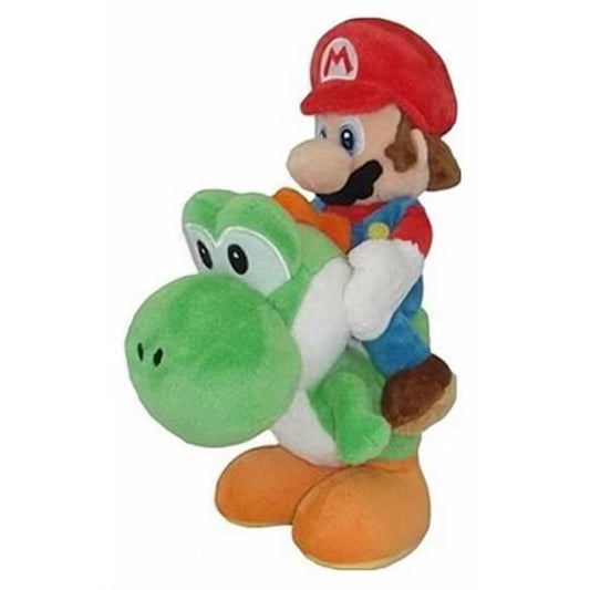 Plush: Super Mario Bros - Mario Riding on Yoshi