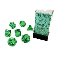 Translucent Mini 7 Die Set Green/white