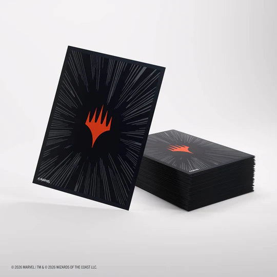 Game Genic: Mtg Marvel Super Heroes Double Sleeving Pack - Comic Burst Black