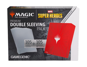 Game Genic: Mtg Marvel Super Heroes Double Sleeving Pack - Comic Burst Red