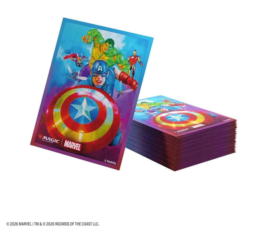 Game Genic: Mtg Marvel Super Heroes 105 Sleeves - Captain American, Team Leader