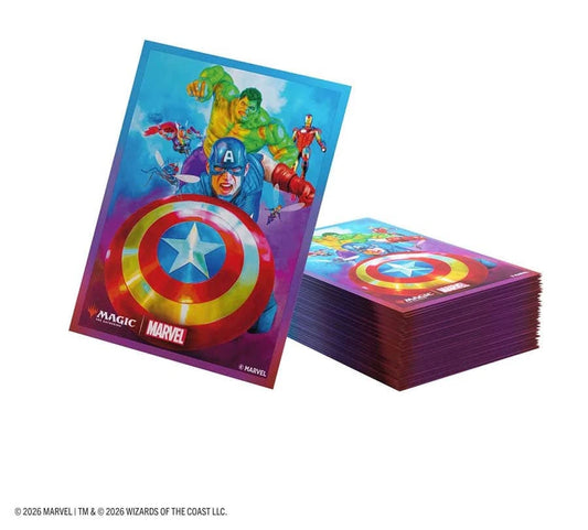 Game Genic: Mtg Marvel Super Heroes 105 Sleeves - Captain American, Team Leader