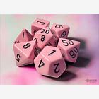 Opaque Pastel Pink/black 7-die Set