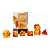 Gemini Trans Red-yellow/gold 7 Die Set