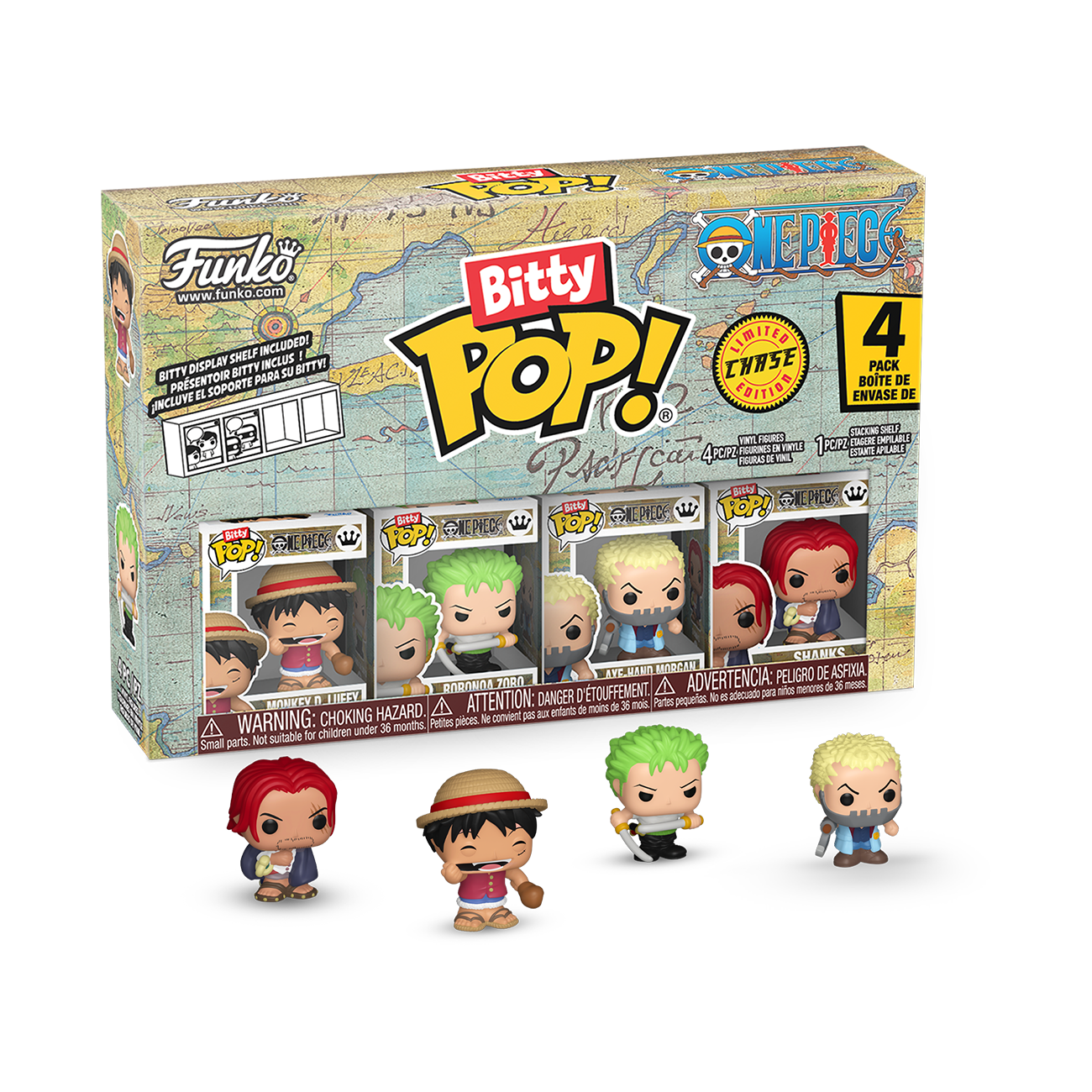 One Piece Monkey D. Luffy Funko Bitty Pop! Mini-figure 4-pack