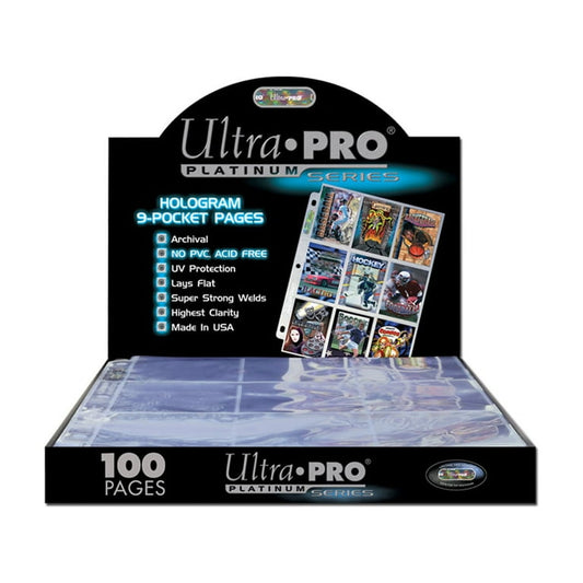Ultra Pro Platinum Series 9 Pocket Pages Box of 100