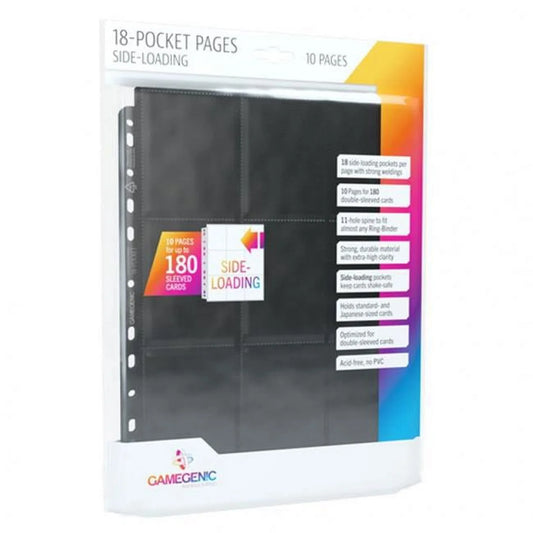 Game Genic: 18 Pocket Page Side-Loading Box - Black (Copy)
