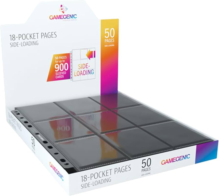 Game Genic: 18 Pocket Page Side-Loading Box - Black (Copy)